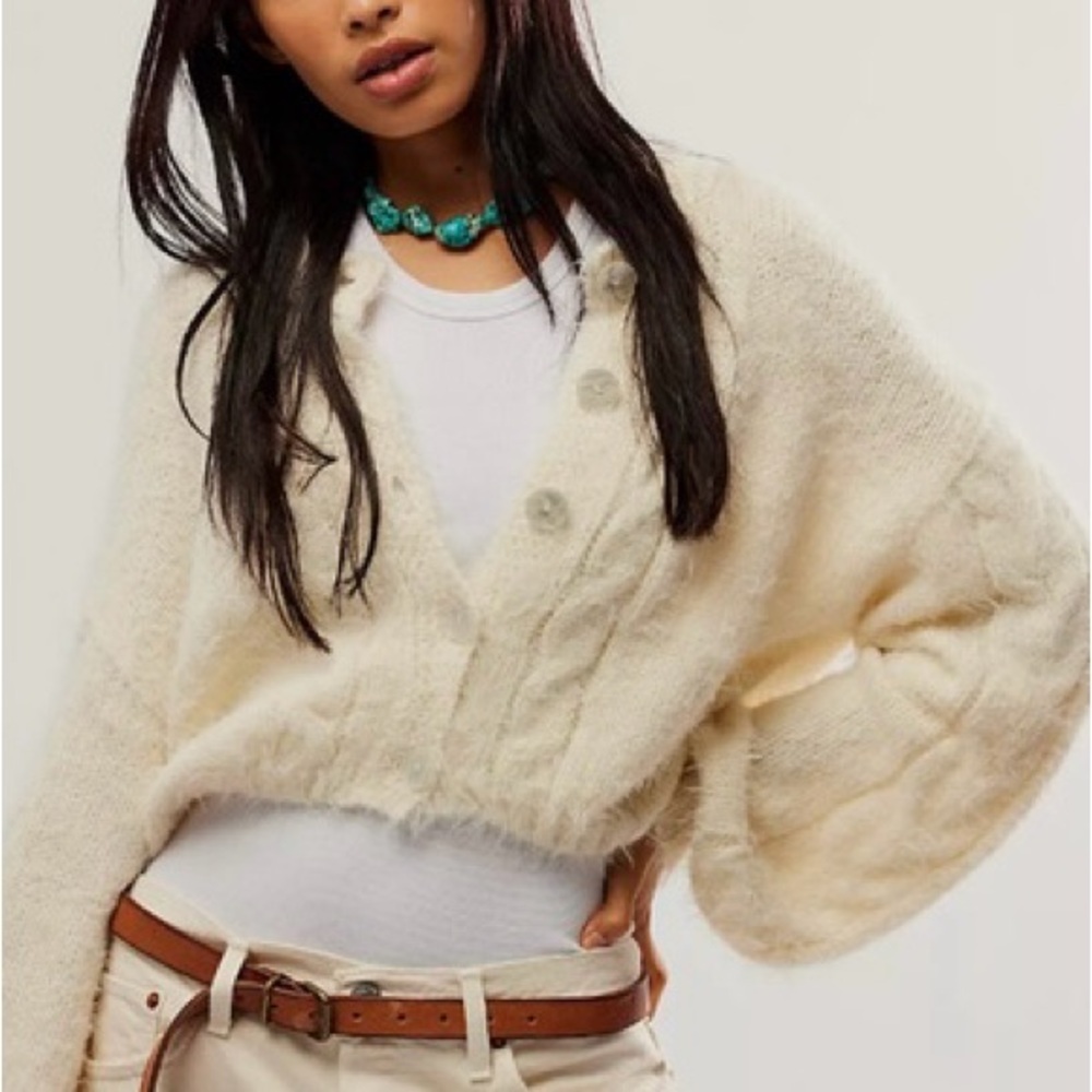Free People Willow Cardi Sweater Buttondown size small